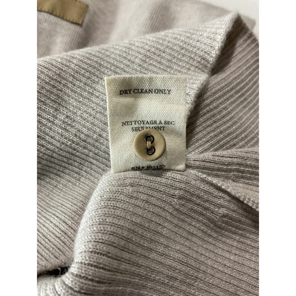 Ulla Johnson Ribbed Beige Drew Polo Sweater Size Small - Picture 6 of 6